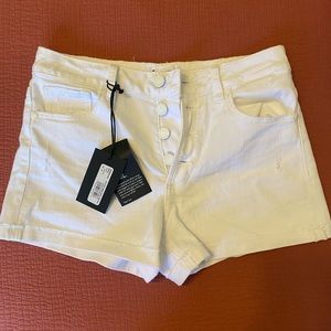 White Paige Jean Shorts